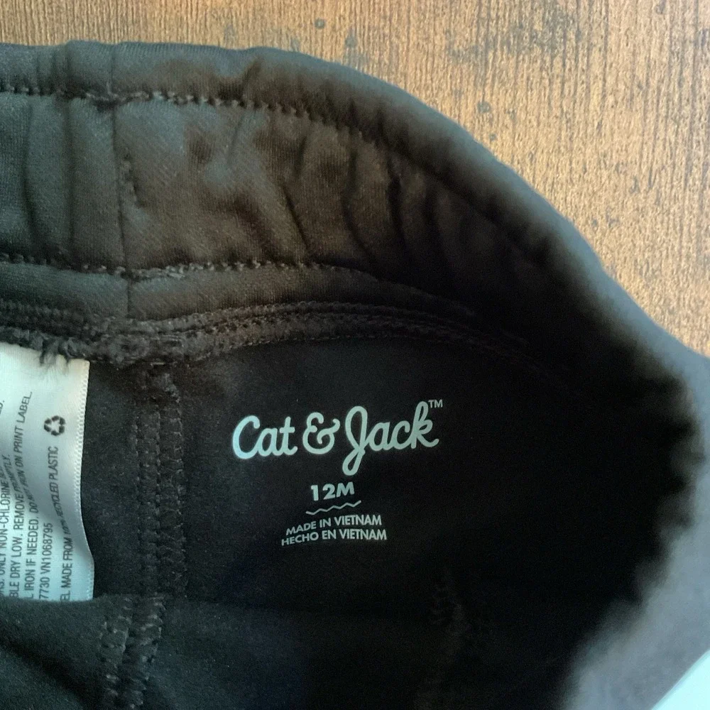 New Toddler Boys' 2pk Athletic Jogger Pull-On-Pants - Cat &‎ Jack Black 12M